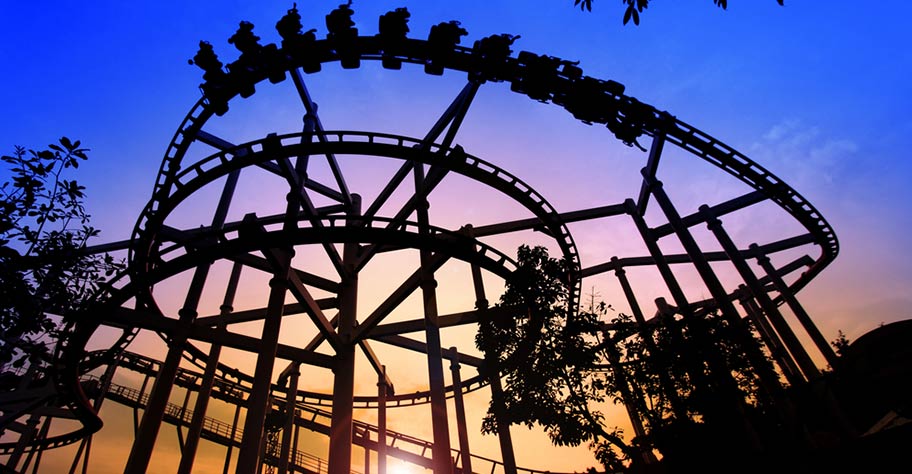 Rollercoaster USA Dämmerung Freizeitparks USA nicht Kuoni