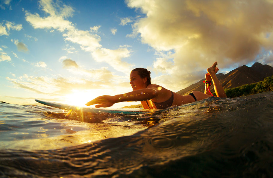 Hawaii Waikiki Beach Surferin Surfen Hawaii