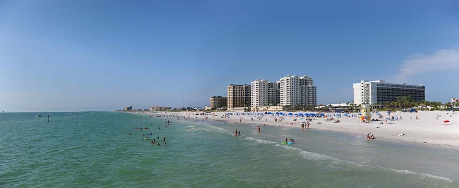 Clearwater Beach in Florida, Stadtstrand