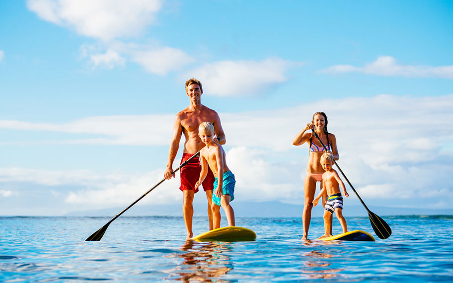 Hawaii mit Kindern Surfen