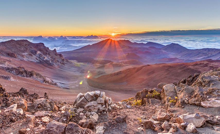 Haleakala Nationalpark Sonnenuntergang, Hawaii Urlaub