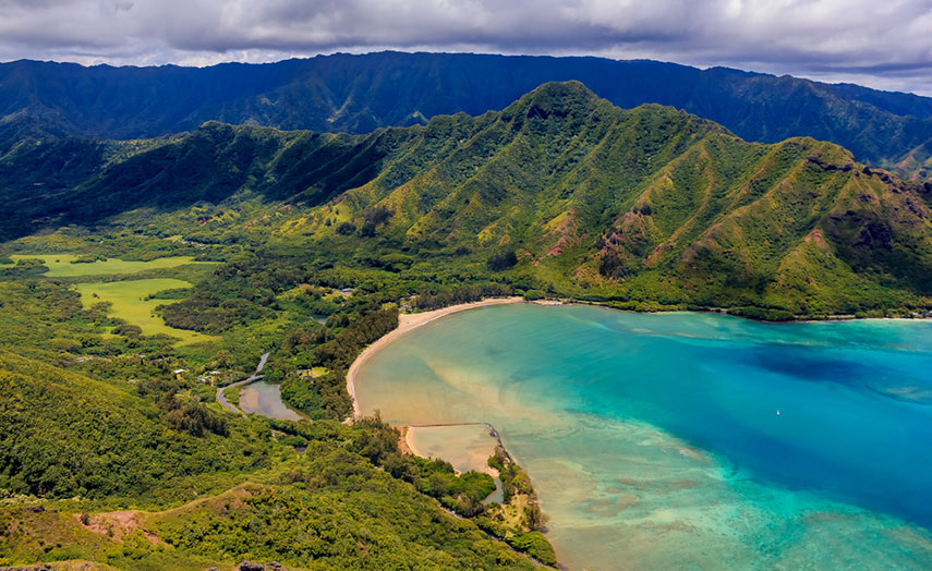 Insel Oahu Aerial 
